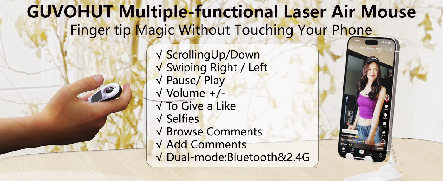 GUVOHUT Multiple-functional Laser Air Mouse