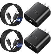 45W Samsung Super Fast Charger Type C, 45 Watt USB C Charger Block with 12FT Android Phone Fast C...