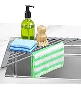 Ohuhu Triangle Roll Up Dish Drying Rack, Anti-Slip Organizer for Kitchen Sink Drying Rack with Fu...