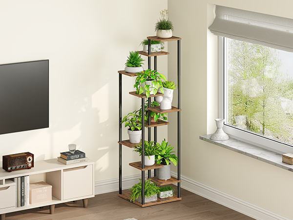 Place a plant stand next to the TV for decoration