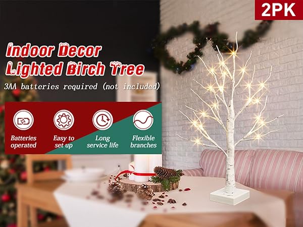 Birch Tree with LED Lights