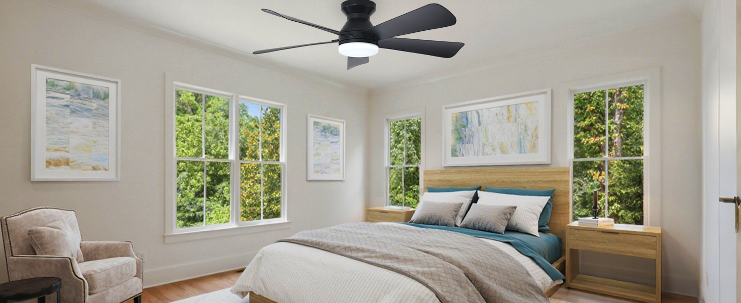 bedroom ceiling fan with light