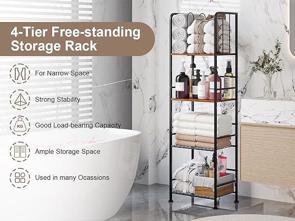 black towel rack