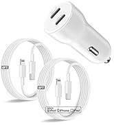 iPhone 14 13 Car Charger, [Apple MFi Certified] 45W Dual Port USB C Rapid Apple Car Adapter with ...