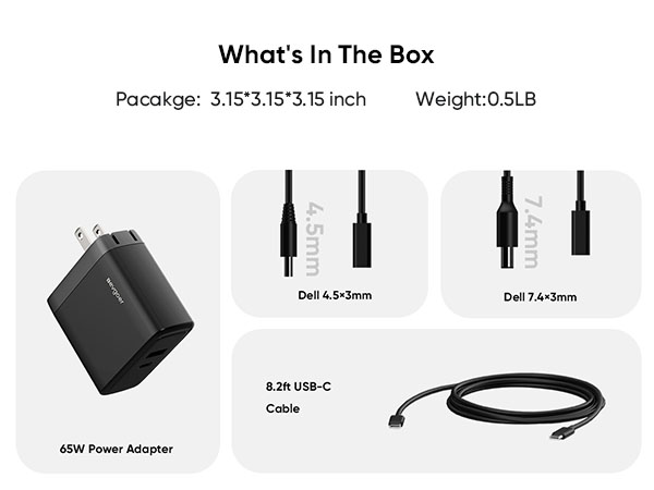 65W Dell Laptop Charger