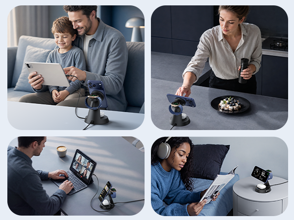 4 in 1 fast magsafe charging station for apple
