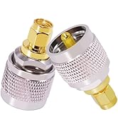 CNARIO 2PCS SMA Male to UHF PL-259 Male Connector Adapter UHF to SMA Coax Plug Connector PL259 SO...