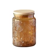 ANSQU Vintage Glass Jar, 23.7 FL OZ Glass Jars with Lid, Colored Mason Jar for Kitchen Pantry, Gl...
