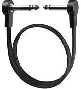 GOGHOST 18 Inch Guitar Patch Cables, 1/4" TS Right Angle Effect Pedal Flat Cables