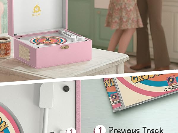 cd player record vinyl that looks like a white reproductor de with bluetooth small cute for home