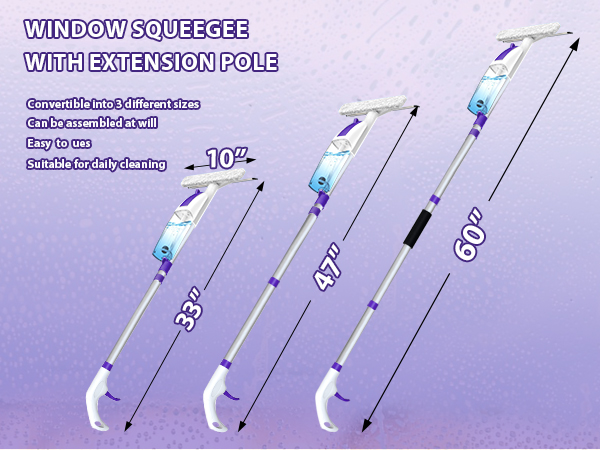 window squeegee with extension pole