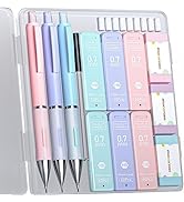 Four Candies Pastel Mechanical Pencil Set - 3PCS 0.7mm Mechanical Pencils with 360PCS HB Lead Ref...