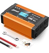 Ampeak 1200W Pure Sine Wave Inverter 17 Protections Power Inverter DC 12V to AC 120V 4.8A USB Por...