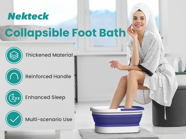 Nekteck Foot Soaking Tub Collapsible Bucket for Foot Bath Soak Tub