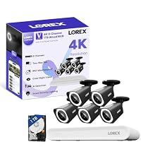 Lorex Connect (New App) | V-Series | 8Ch 4K NVR System | 3 Bullet Cameras | Black IP Cameras | No Ca...