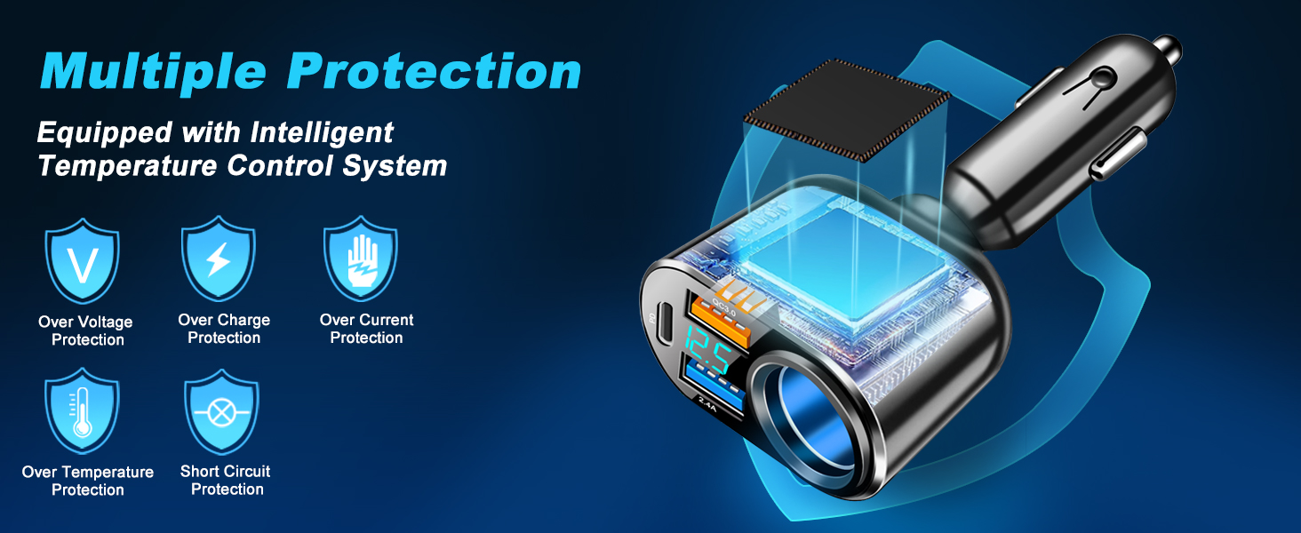 Cigarette Lighter USB C Charger