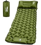 HiiPeak Sleeping Pad for Camping- Ultralight Inflatable Sleeping Mat with Built-in Foot Pump &amp; Pi...