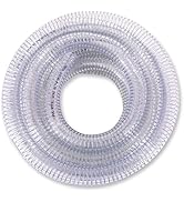 DAVCO 3/4" ID x 25 ft PVC Reinforced Tubing With Spiral Steel Wire, High Pressure Flexible Vinyl ...