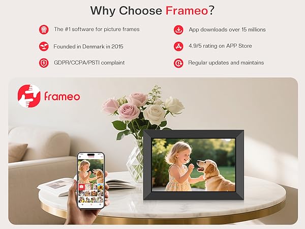 frameo digital frame wifi picture photo video share moment from phone