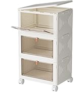 23Qt Plastic Storage Bins with Lids 3 Tier, Stackable Bins for Storage, Storage Boxes with Lids, ...