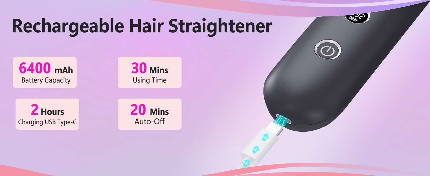 cordless hair straightener brush