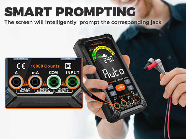 SMART PROMPTING The screen will intelligently prompt the corresponding jack
