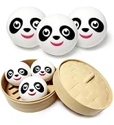 Mini Panda Dumpling Fidget Toys Stress Balls for Kids and Adults (3 Pack) Squishy Squish Stress B...