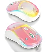 elec Space Cute Wireless Bluetooth Mouse - Rechargeable Silent Mouse with Magnetic Sand Cover, 3 ...