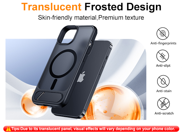 Translucent Frosted Design for iphone 15 plus