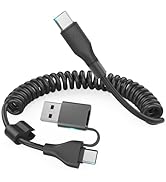 MTAKYA Car CarPlay Cable for iPhone 17 Pro Max Air – Short USB A/C to Type C Car Charger Cord iPh...