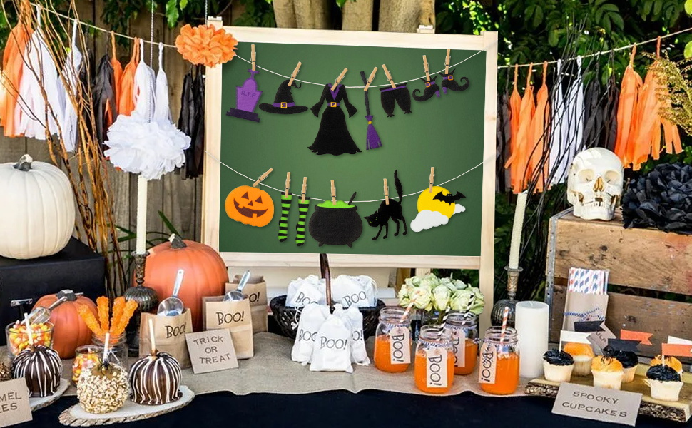 Halloween Clothesline Decor Banner