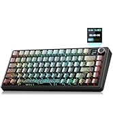 LEOBOG x Aula F75 MAX Wireless Gaming Keyboard w/Smart Display & Knob,75% Hot Swappable Custom Me...