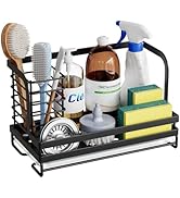 ODesign Sink Caddy,Kitchen sink Organizer Caddy Holder with Drain Pan Sponge Scrubber Brush Kitch...