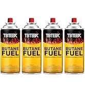 TBTeek Butane Fuel Canister, Butane Gas 8 oz, 4-Pack Premium Pure Refined Butane Gas Refill for K...
