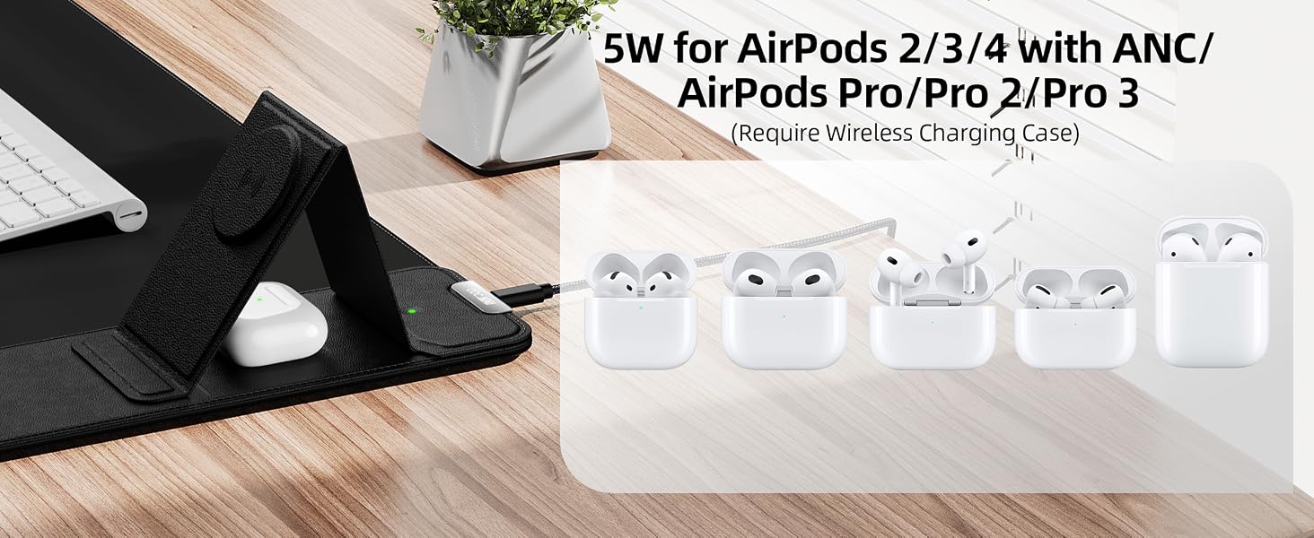 wireless charging desk mat