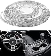 AOCISKA 16.4Ft Bling Car Trim Self Adhesive,Car Dashboard Decorations,DIY Rhinestone Car Interior...
