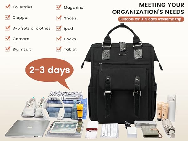 1930 Laptop Backpack for Women Work Travel Backpack Purse Teacher Nurse Bag College Daypack