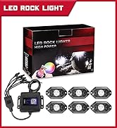 RGB Rock Light Kits, OFFROADTOWN RGB LED Rock Lights with 6 pods Lights Neon Trail Rig Lights Und...