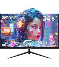Z Z-EDGE 24.5 Inch Gaming Monitor, 400Hz, 1920x1080 FHD, AG25S 1ms Response Time, FreeSync, IPS Disp...