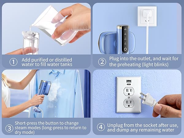 MIYOKO 2-in-1 Garment Steamer for Clothes