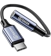 biaze USB C to 3.5mm Headphone Jack Adapter, USB C to Aux Audio Dongle Adapter Compatible with Sa...