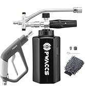 PWACCS Foam Cannon Dual Connector, Pressure Washer Car Wash Foam Gun, Short Power Washer Gun Kit ...