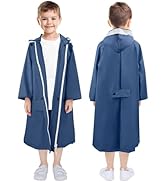 LAMA Kids Raincoat with Hood, Lightweight Raincoat for Girls, Kid Long Rain Jacket
