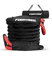 FieryRed Kinetic Energy Recovery Rope 30FT 7/8 Inch- Power Stretch Snatch Strap Vehicle Tow Rope ...