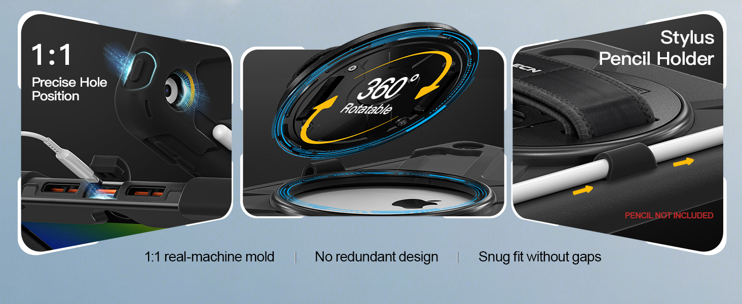 ipad 8th generation case with rotating stand