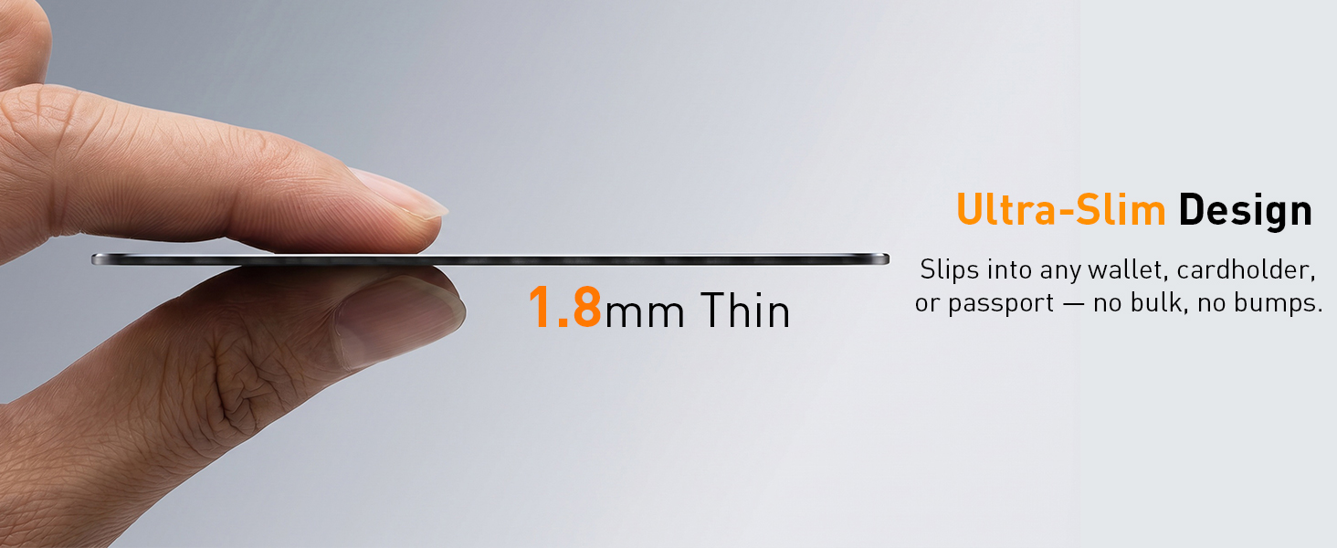 TRSC001CF-1.8mm ultra-thin wallet tracker profile