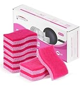 ECLINSO 9 Pack Gentle Clean Delicate Scrub Sponges, Safe for Fine China, Glass &amp; Nonstick Pans, D...