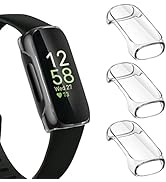 NANW 3-Pack Screen Protector Compatible with Fitbit Inspire 3, TPU Rugged Bumper Case Cover All-A...