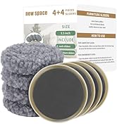 new space 3.5" Furniture Sliders, Multi-Surface Reusable Moving Pads for Furniture, 4 Pack Furnit...