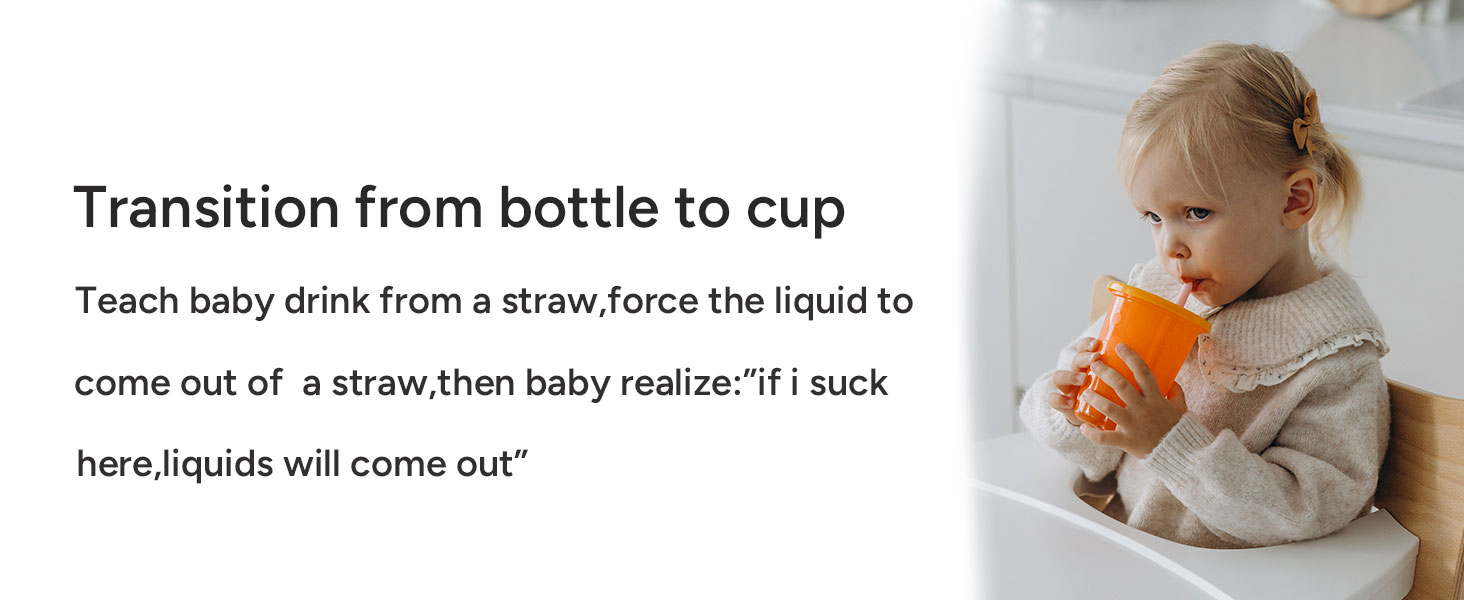 teach baby drink from a straw